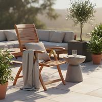 Gartenklappsessel "Paraiba" aus Akazie, natur - Akaziefarben, ROMANTIK / LANDHAUS, Holz (63/114/95cm) - Gardenson