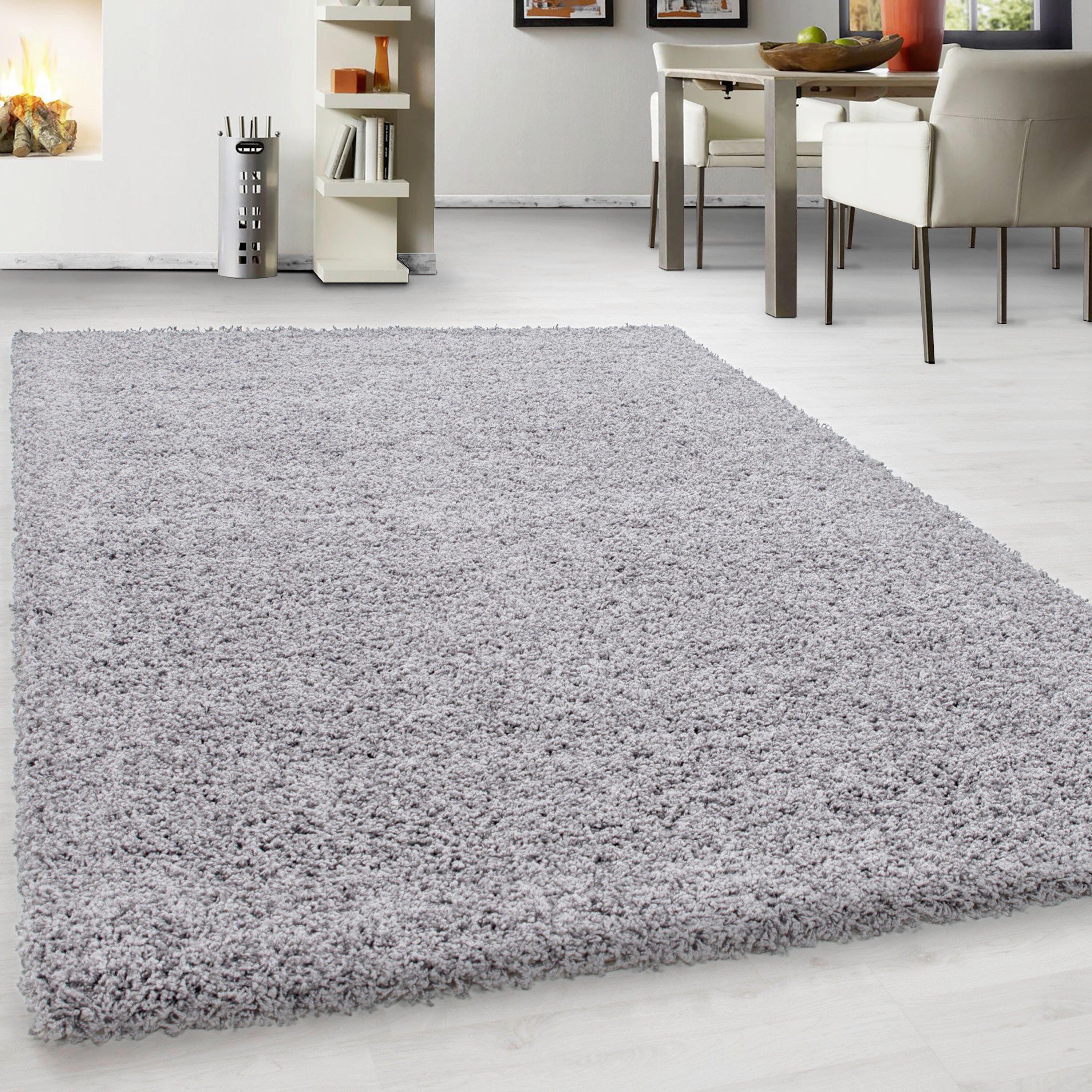 Hochflorteppich Life Lightgrey Hellgrau ca. 200x290cm - Hellgrau, KONVENTIONELL, Textil (200/290cm) - Novel