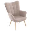 Sessel Uta Beige Webstoff - Sandfarben/Eichefarben, MODERN, Holzwerkstoff/Textil (72/97/80cm) - MID.YOU