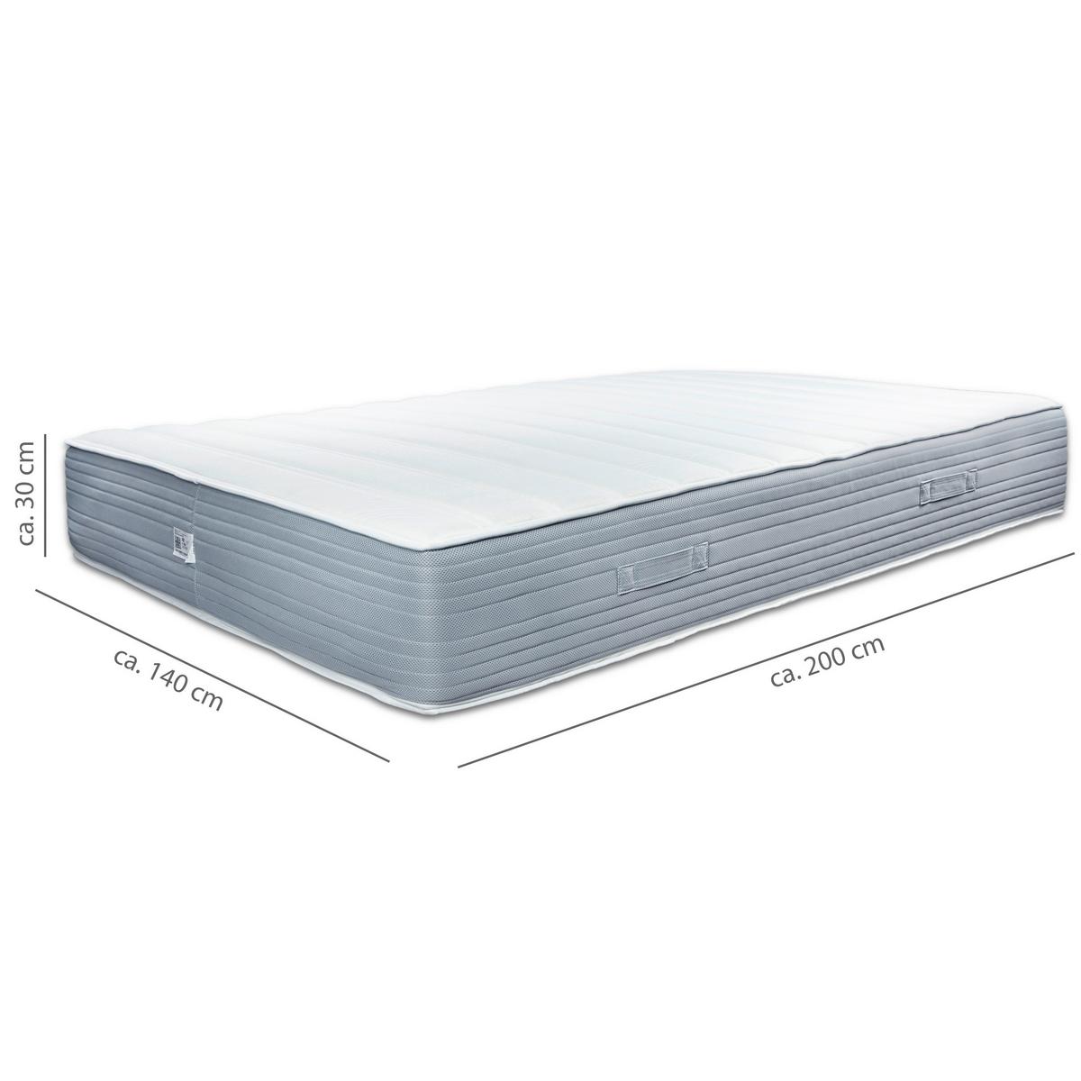 Viscomatratze Boxlike 30 Air H2/3 ca. 140x200cm - Weiß, Basics, Textil (140/200cm) - MID.YOU