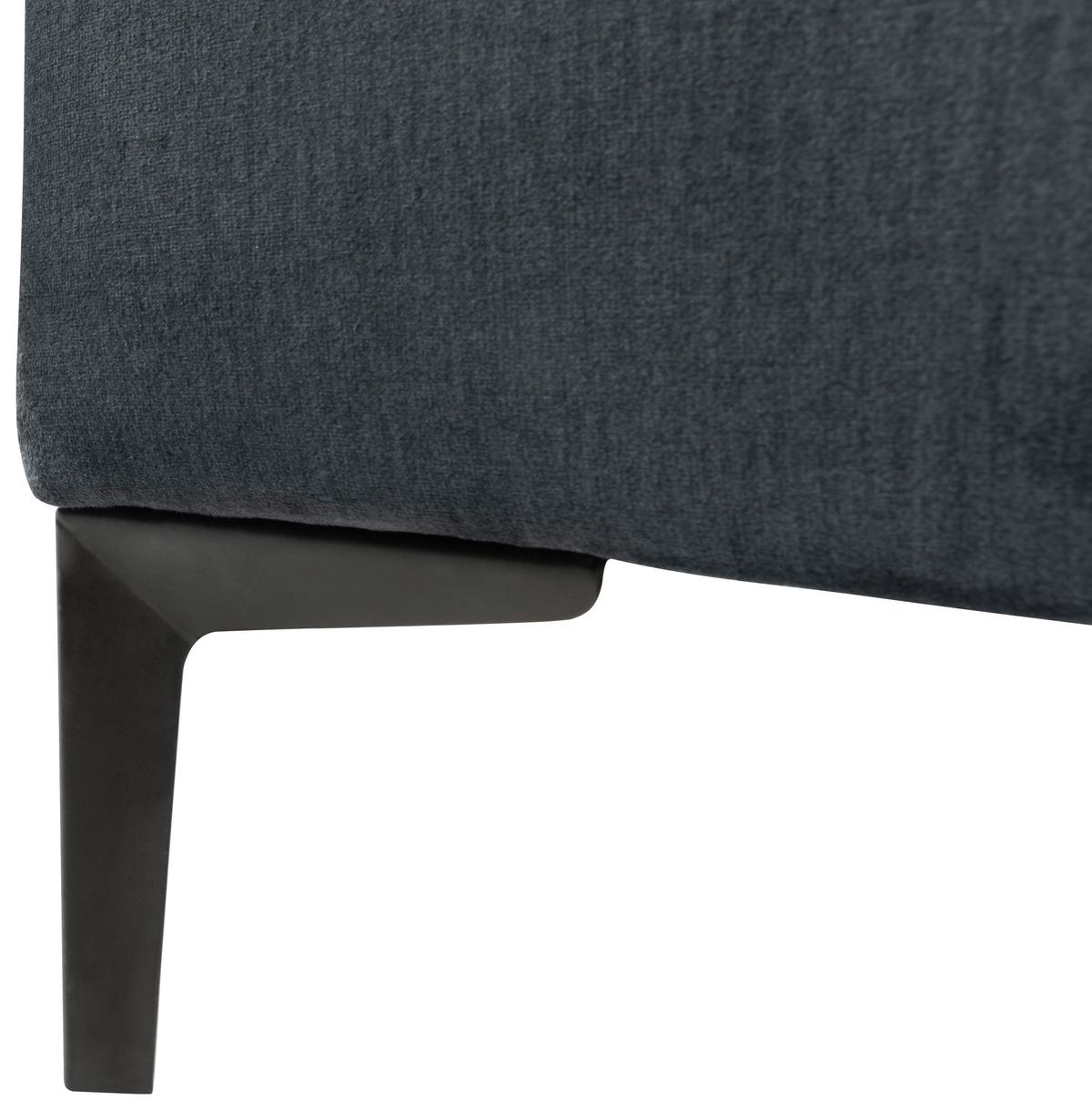 Polsterbett Palini ca. 160x200 cm Dunkelgrau - Dunkelgrau/Schwarz, MODERN, Holz/Textil (160/200cm) - MID.YOU