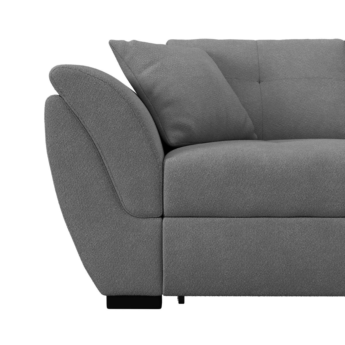 Kutna Garnitura Berisso - crna/antracit, Konvencionalno, tekstil (278/187cm) - Ondega