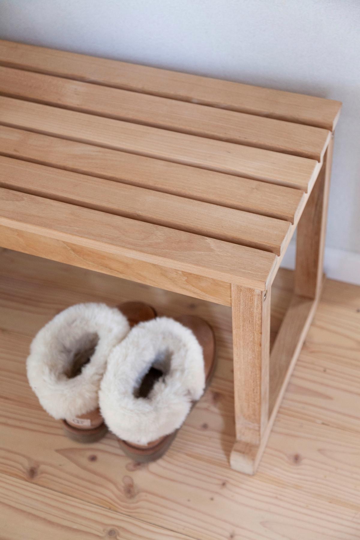 Sitzbank Vega - Teakfarben, Konventionell, Holz (120/43/40cm) - MID.YOU