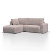 ECKSOFA GIA - Hellgrau/Schwarz, MODERN, Holz/Kunststoff (261/197cm) - Bessagi Home