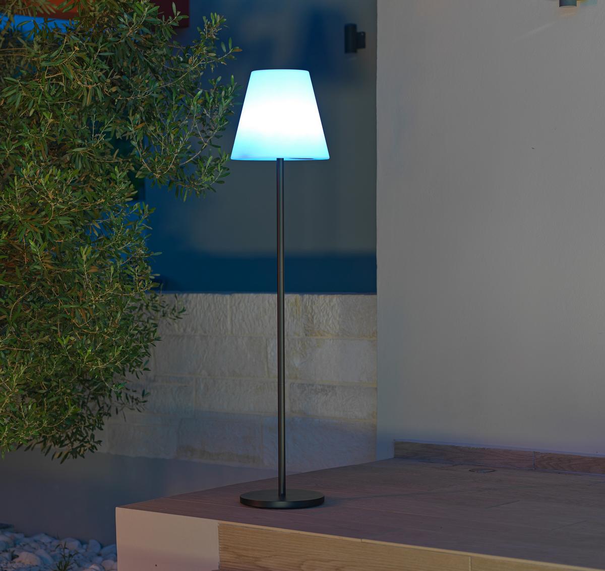 Solarleuchte Laureen in Weiss max. 2,16 Watt - Weiss, Modern, Kunststoff (34/150cm) - Premium Living