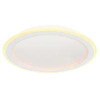 LED-Deckenleuchte Tini Opal/Weiß max. 24 Watt - Opal/Weiß, Trend, Kunststoff/Metall (40/5cm) - Globo