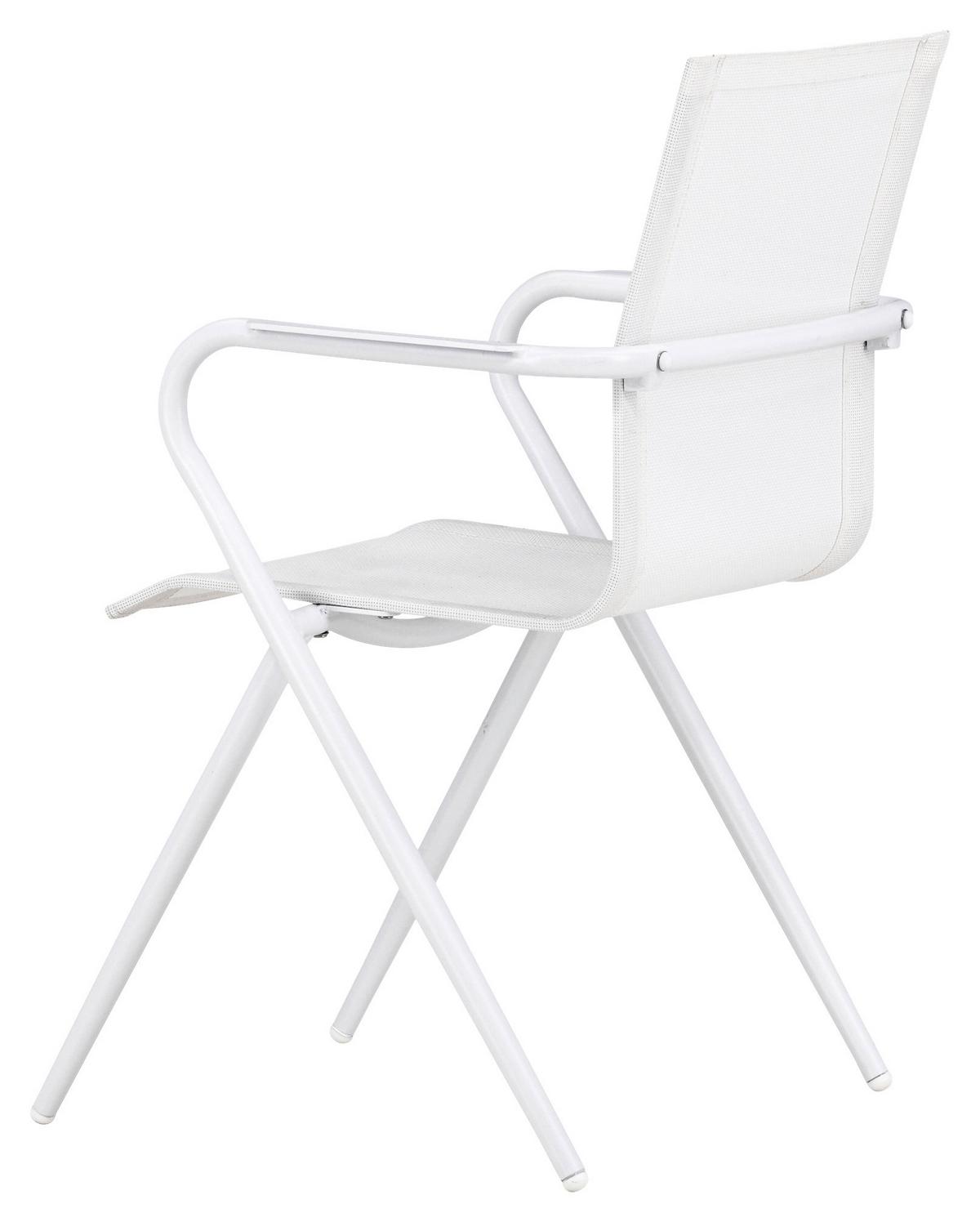 STAPELSESSEL Weiß Aluminium - Weiß, KONVENTIONELL, Metall (58/86/63cm) - Gardenson