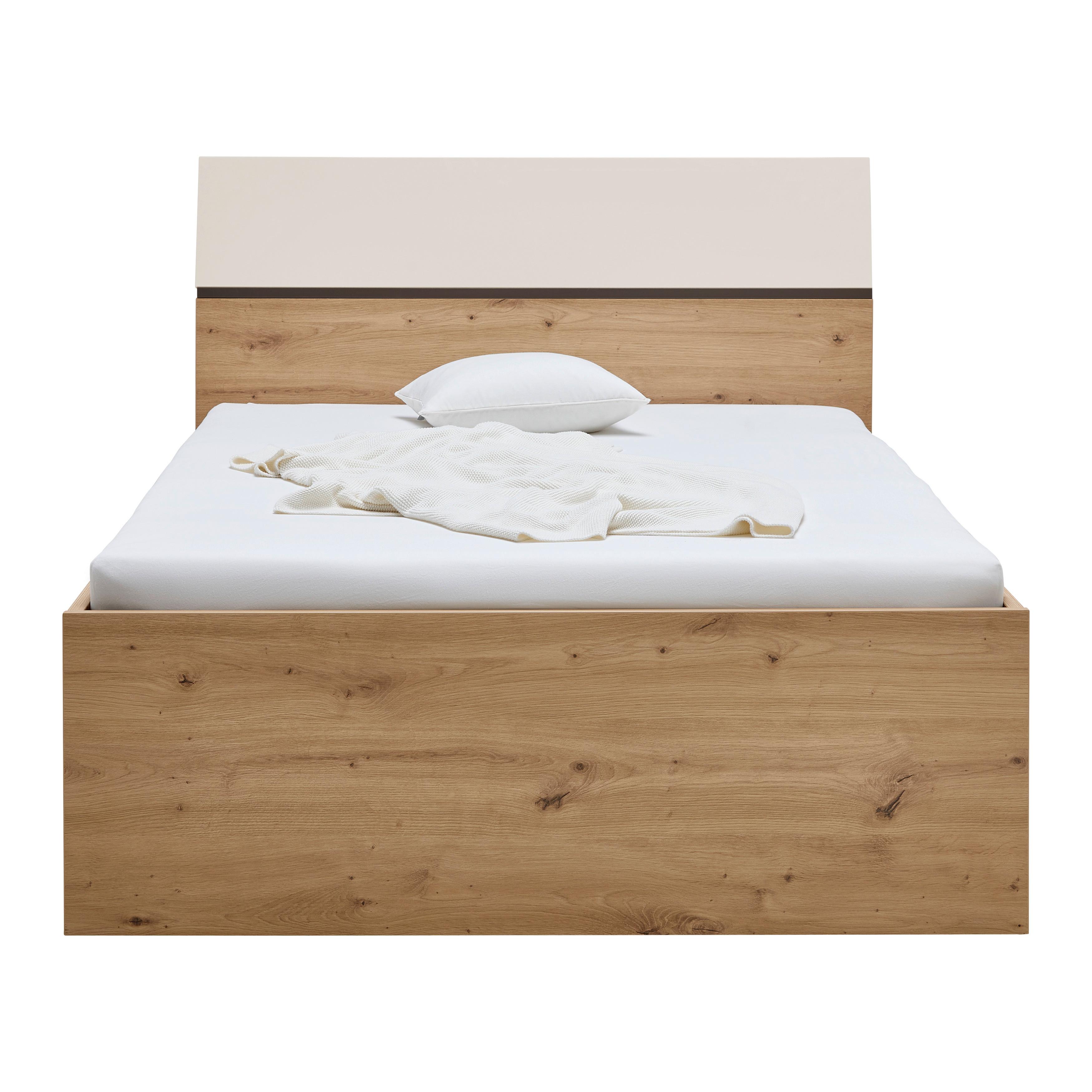 SÄNG MED FÖRVARING CASA MIA - ek Artisan/kashmir, Klassisk, trämaterial (140/200cm) - Mömax