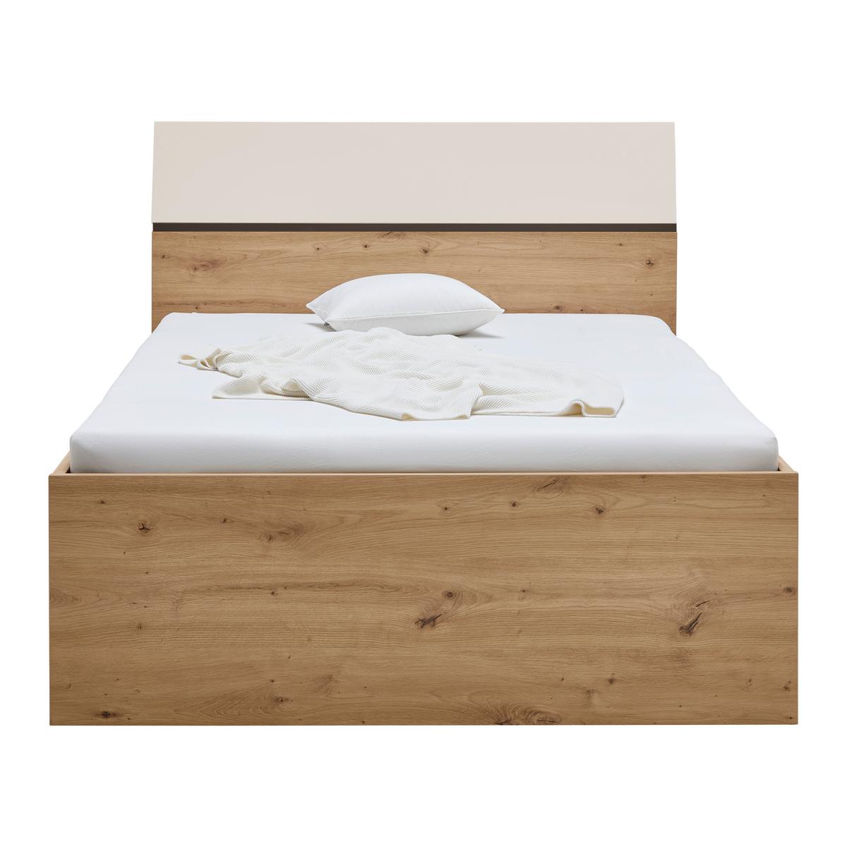 Stauraumbett Casa Mia Kaschmirfarben/Eiche Artisan - Kaschmir/Eiche Artisan, KONVENTIONELL, Holzwerkstoff (146.4/212.3cm) - Mömax
