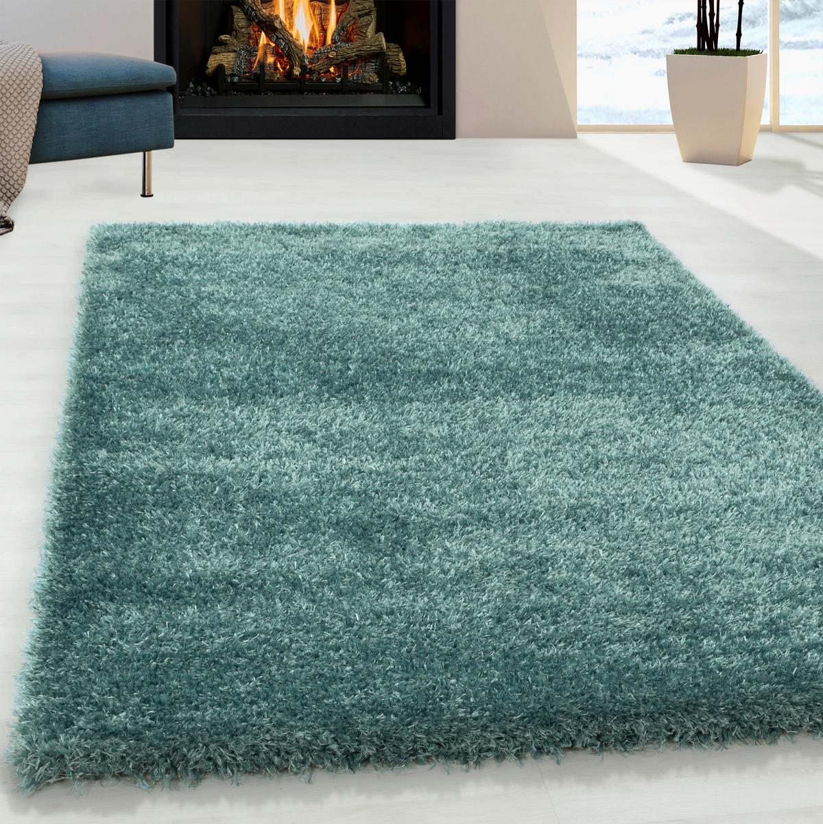 Hochflorteppich Brilliant Hellblau ca. 80x250cm - Hellblau, Basics, Textil (80/250cm) - Novel