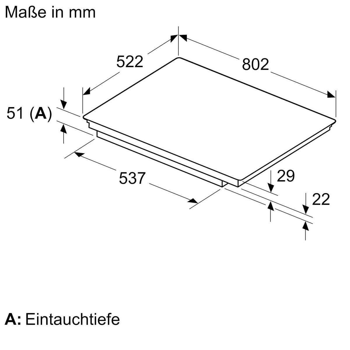 Induktionskochfeld PV81AHC1E Schwarz - Schwarz, KONVENTIONELL, Glas/Metall (80,2/5,1/52,2cm) - Bosch