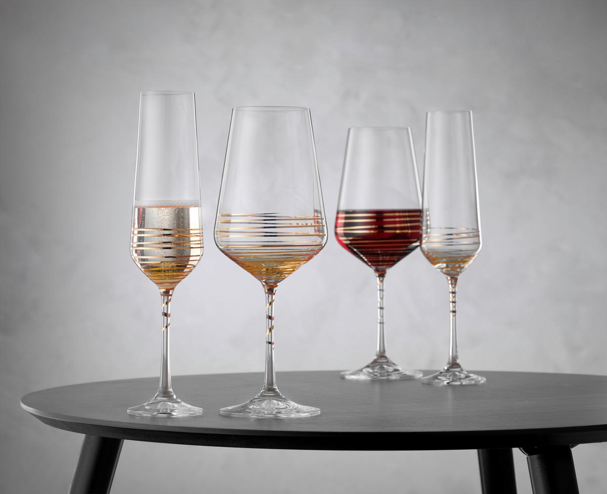 Gläserset Aurelio Klar/Goldfarben 8-teilig - Klar/Goldfarben, KONVENTIONELL, Glas (450 + 200ml) - Bohemia