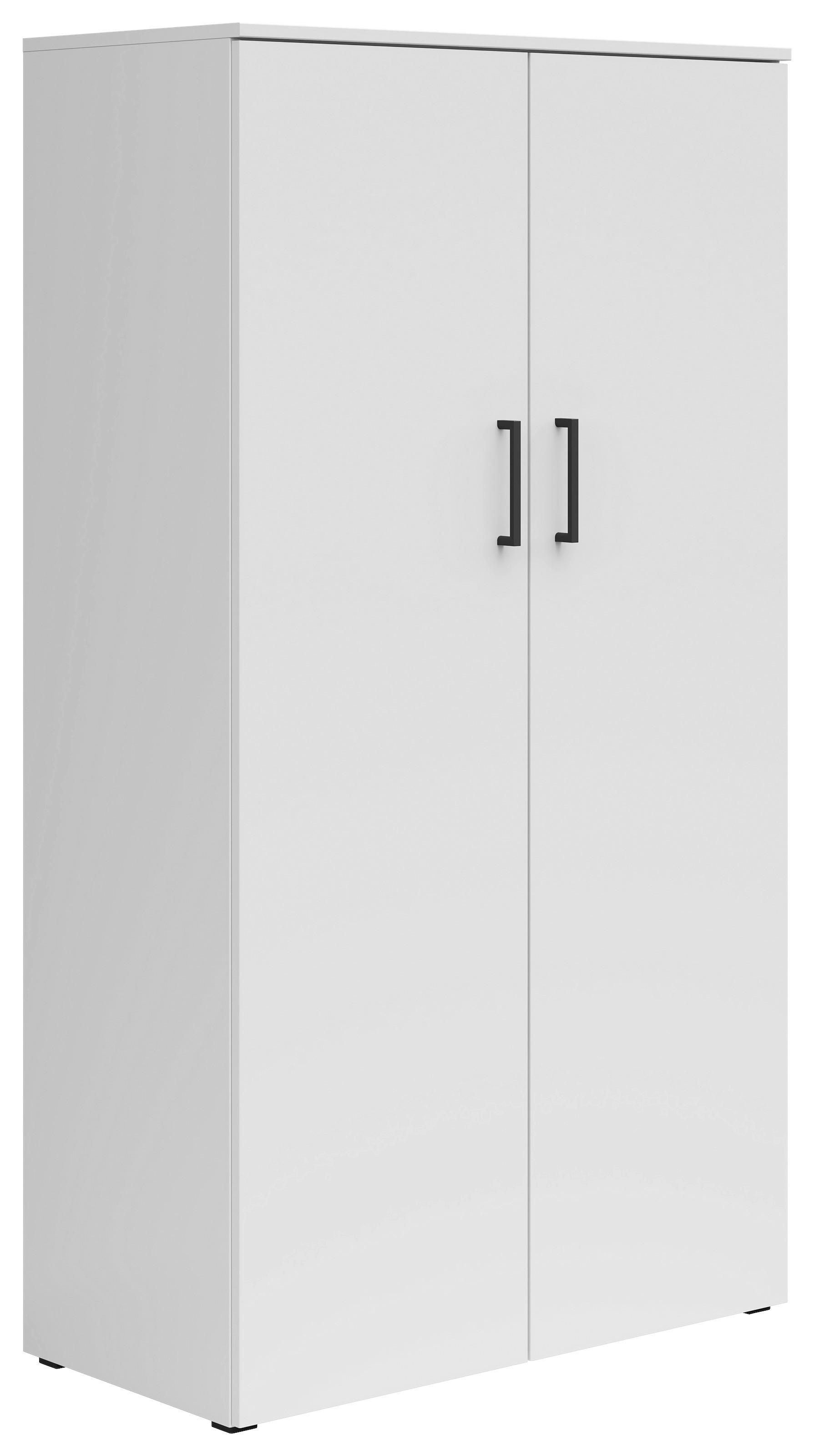 Schrank Multistauraum Weiß - Schwarz/Weiß, MODERN, Holzwerkstoff/Kunststoff (80/147/40cm) - Mömax