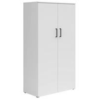 Schrank Weiss - Weiss/Schwarz, Modern, Holzwerkstoff/Kunststoff (80/147/40cm) - Premium Living