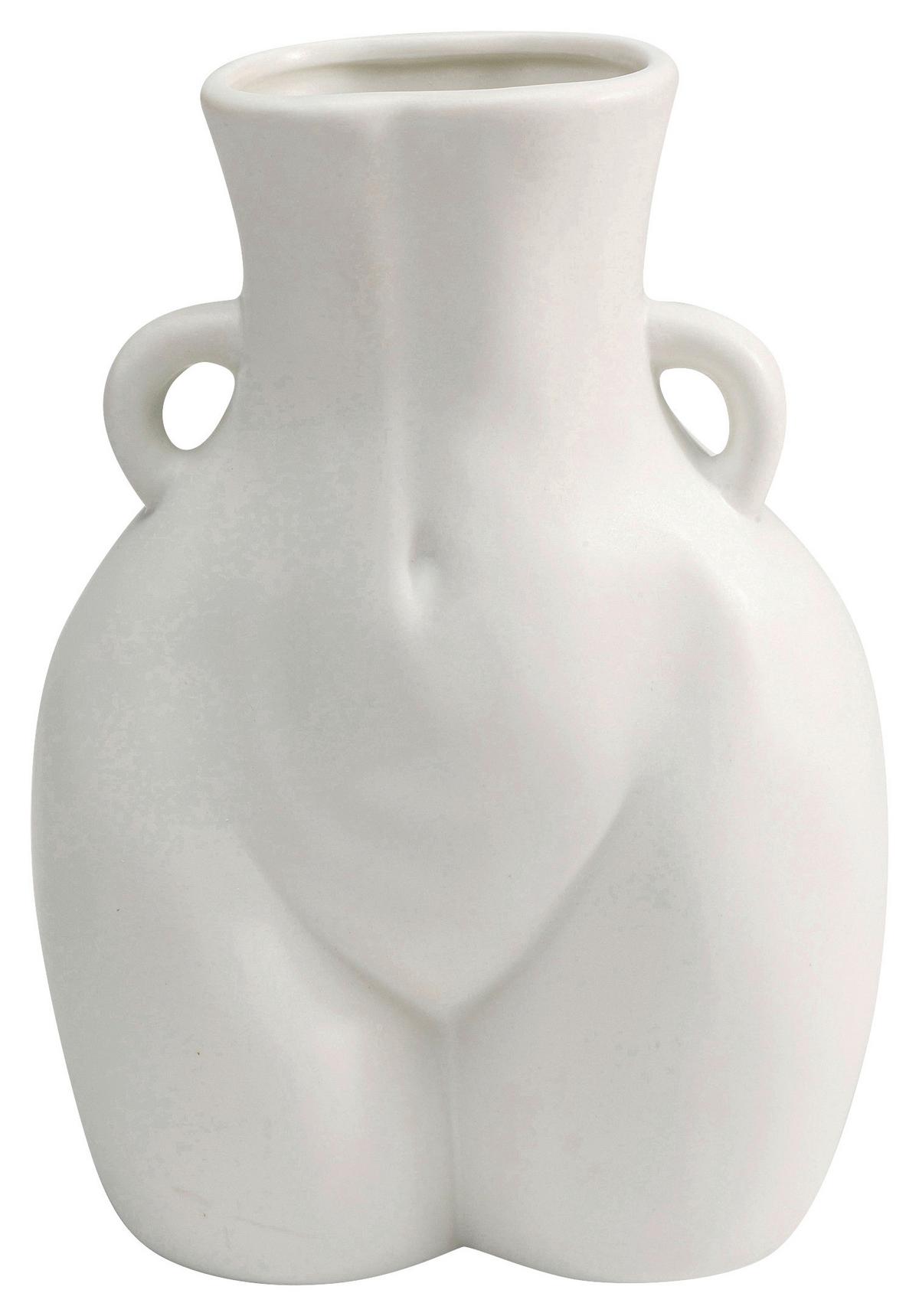 WAZON DONNA BIAŁY - biały, Design, ceramika (16/21/12cm) - Kare-Design