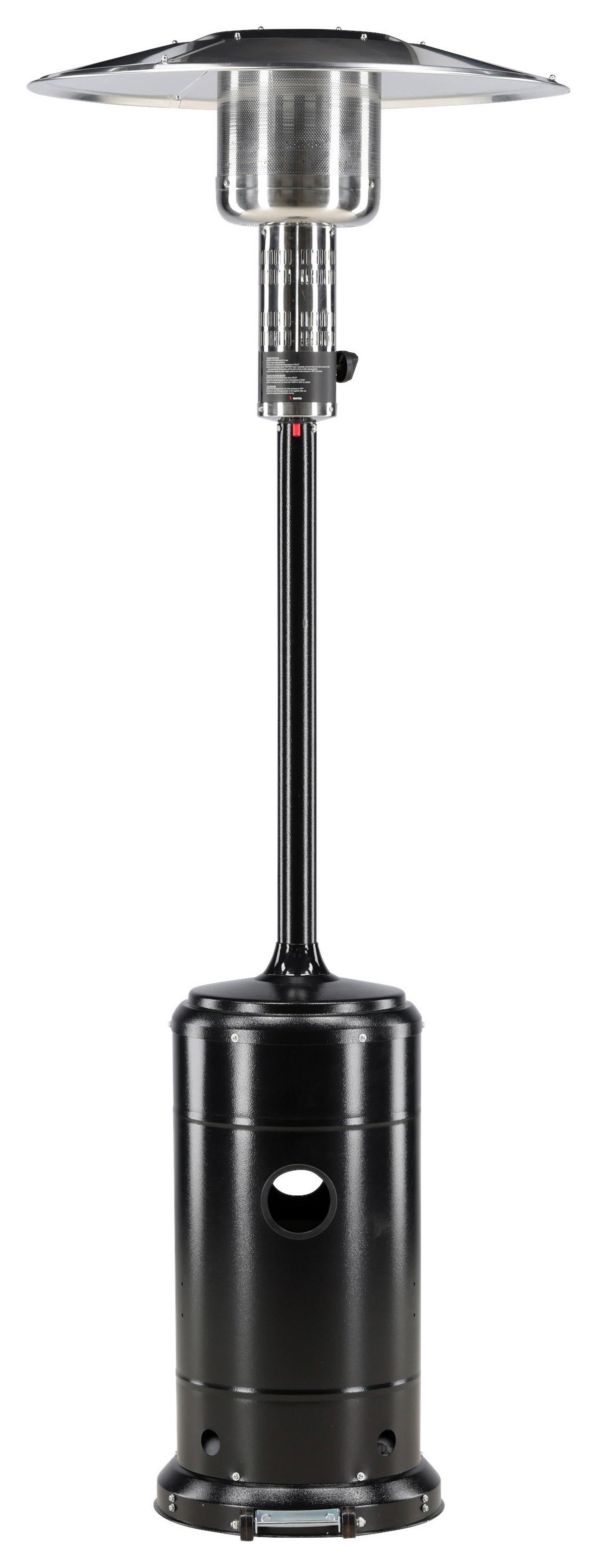Terrassenstrahler Hottie ca. 81,5x225x82 cm Schwarz - Silberfarben/Schwarz, KONVENTIONELL, Metall (81.5/225/82cm) - Gardenson