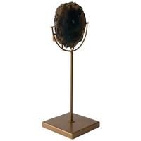 ŚWIECZNIK CANDLE HOLDER GEM GREEN - zielony/kolor brązu, Basics, kamień/metal (10/10/30cm) - Dutchbone