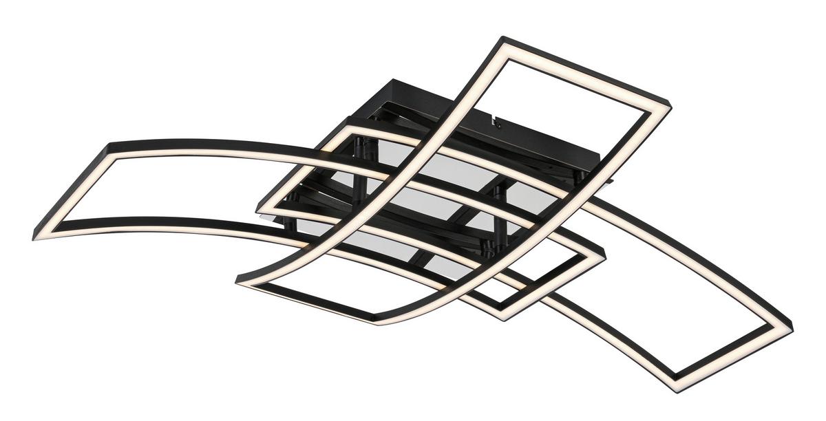 Led-deckenleuchte Enikö Schwarz/chromfarben Max. 42 W - barve kroma/črna, Moderno, kovina/umetna masa (59/81/16cm) - Mömax