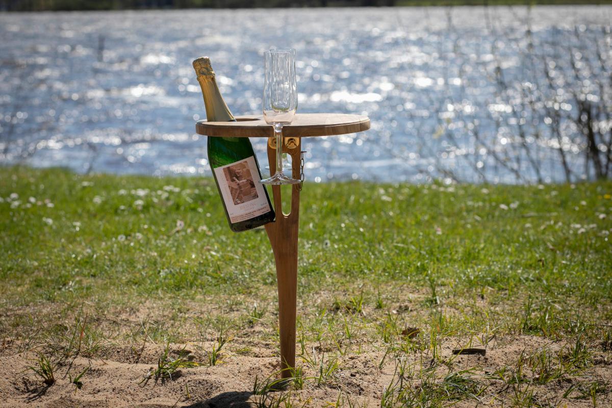 Getränkehalter Woodie Teak - Basics, Holz (31/75cm) - Gardenson