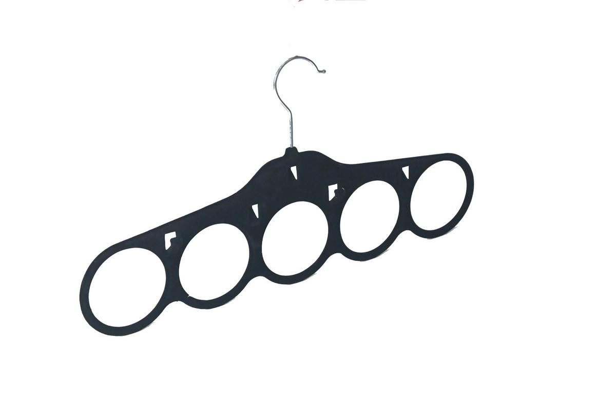 Schalbügel Velvet in Schwarz - Schwarz, MODERN, Kunststoff/Textil (41/21/0,5cm) - Modern Living