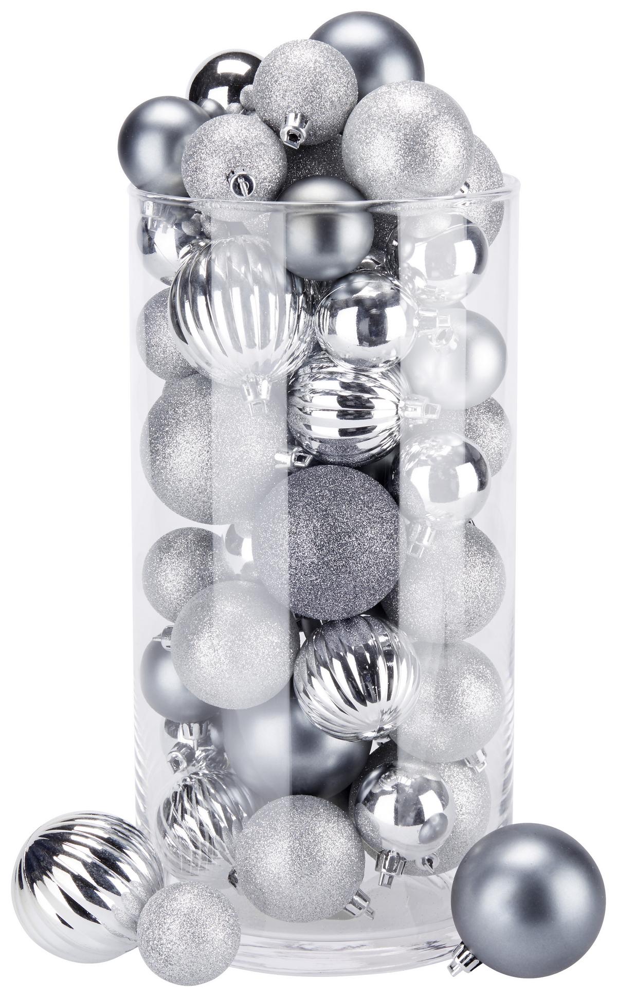 Karácsonyfagömbszett Tom - rózsaszín/piros, műanyag (34cm) - Modern Living