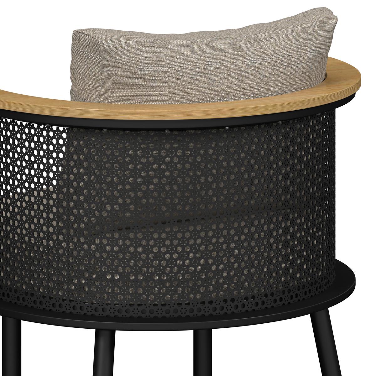 Dining-Loungeset Lissa Beige Outdoorstoff/Metall/Polywood - Dunkelgrau/Beige, MODERN, Kunststoff/Textil - Bessagi Garden