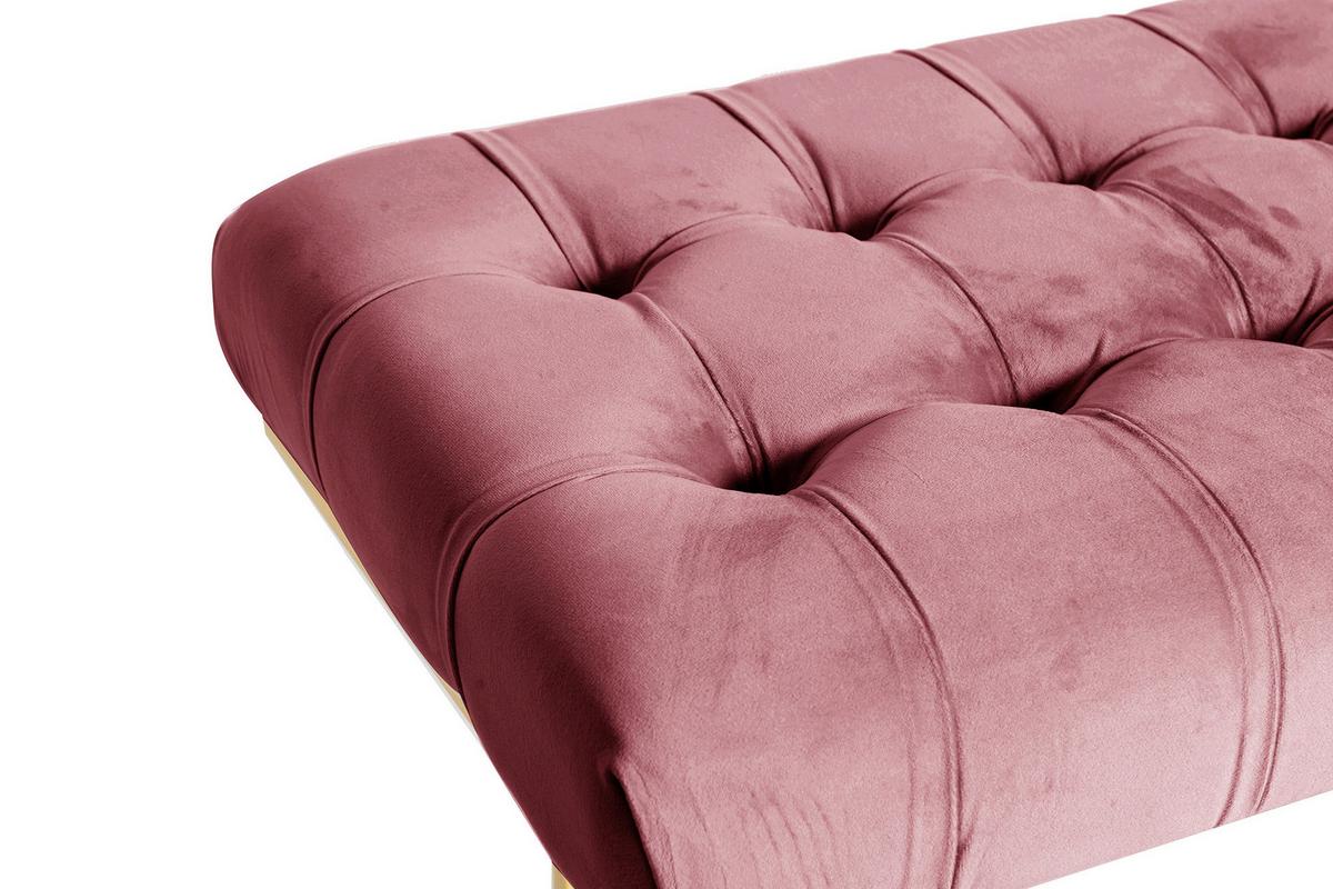 HOCKERBANK RARE 200 ALTROSA - Goldfarben/Altrosa, Design, Textil/Metall (47/48/100cm) - Kayoom