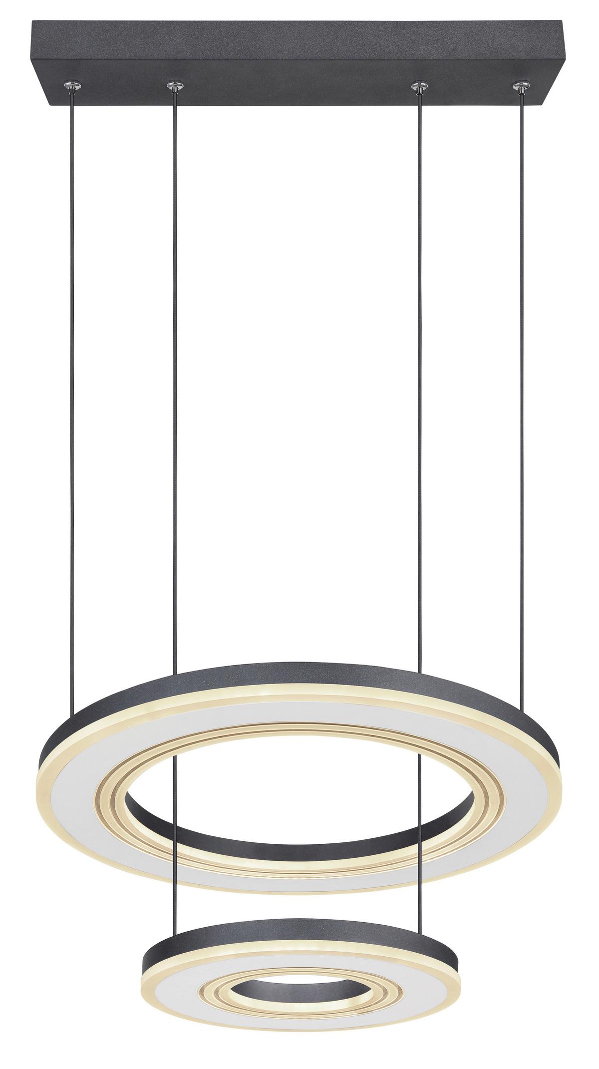 LED Függőlámpa 67191-50 Blasius - fekete/opál, Design, műanyag/fém (50/120cm)