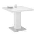 Étkezőasztal Campino - krómszínű/fehér, modern, fém/faanyagok (80/75/80cm) - MÖMAX modern living