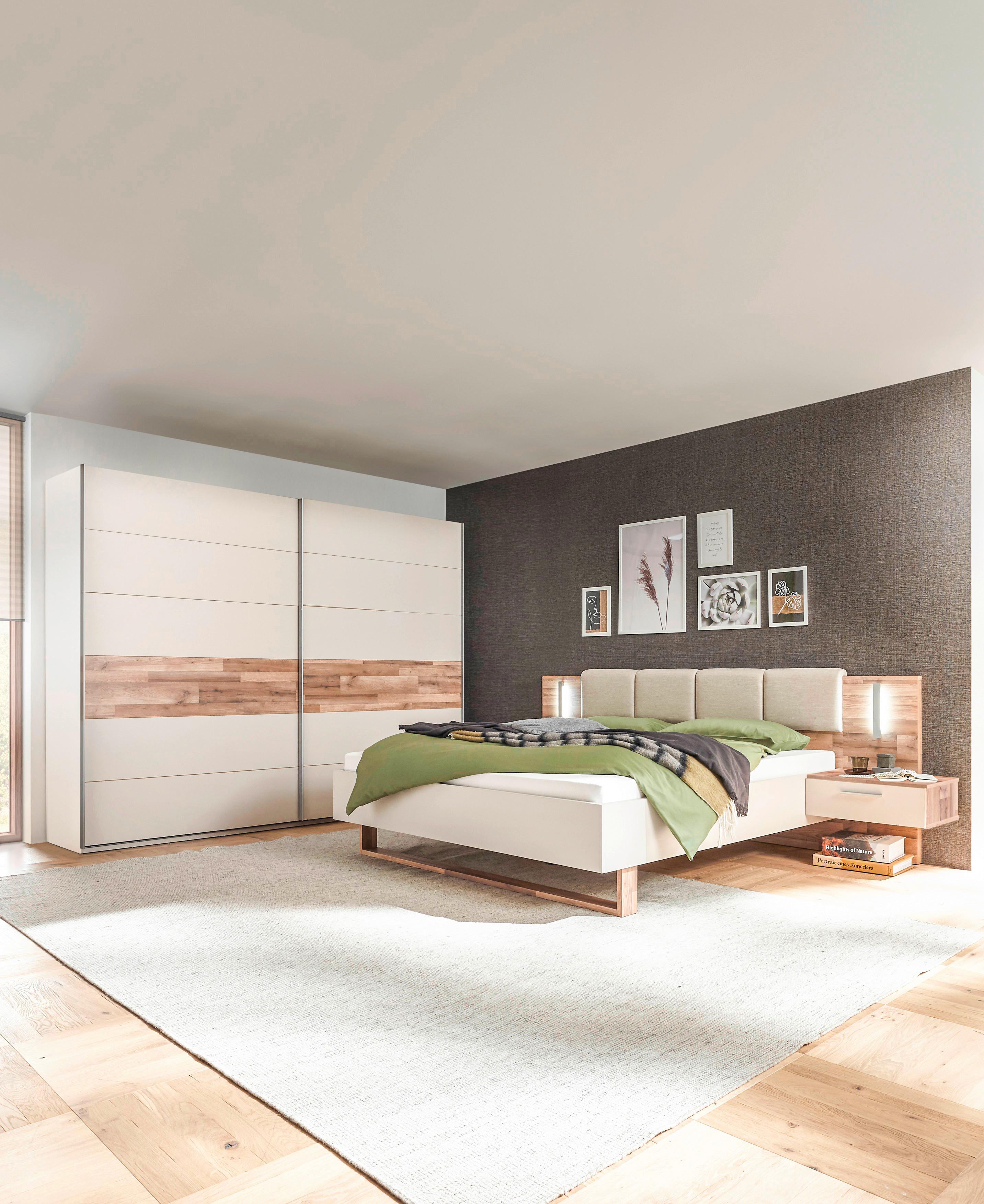 Omara Z Drsnimi Vrati Cadore, Barva Šampanjca, Hrasta, 270cm - barve šampanjca/srebrne barve, Moderno, kovina/leseni material (270/210/60cm) - MID.YOU