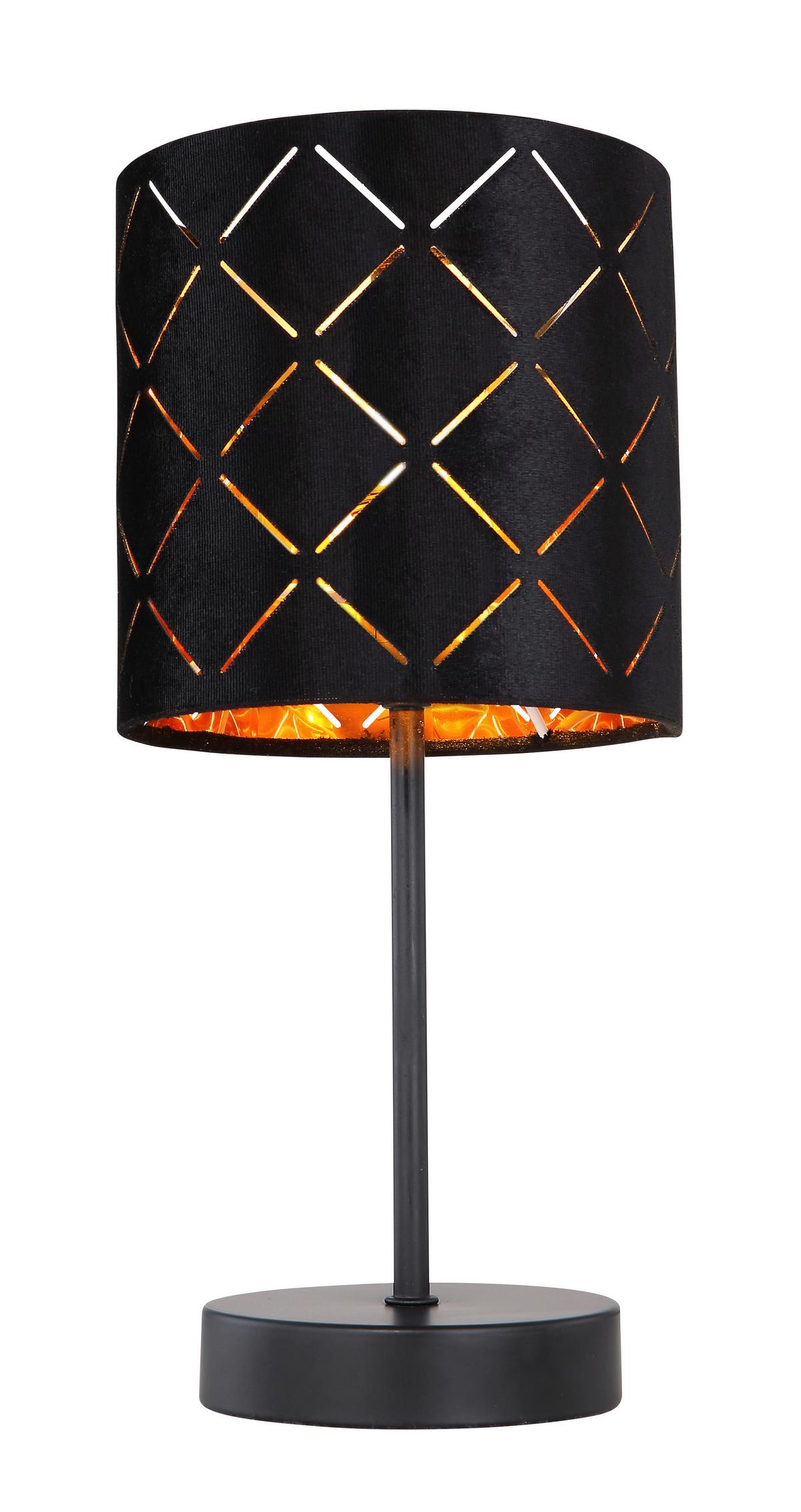 Stolna Svjetiljka Crna Boja - crna, Basics, metal/tekstil (15/35cm) - Globo