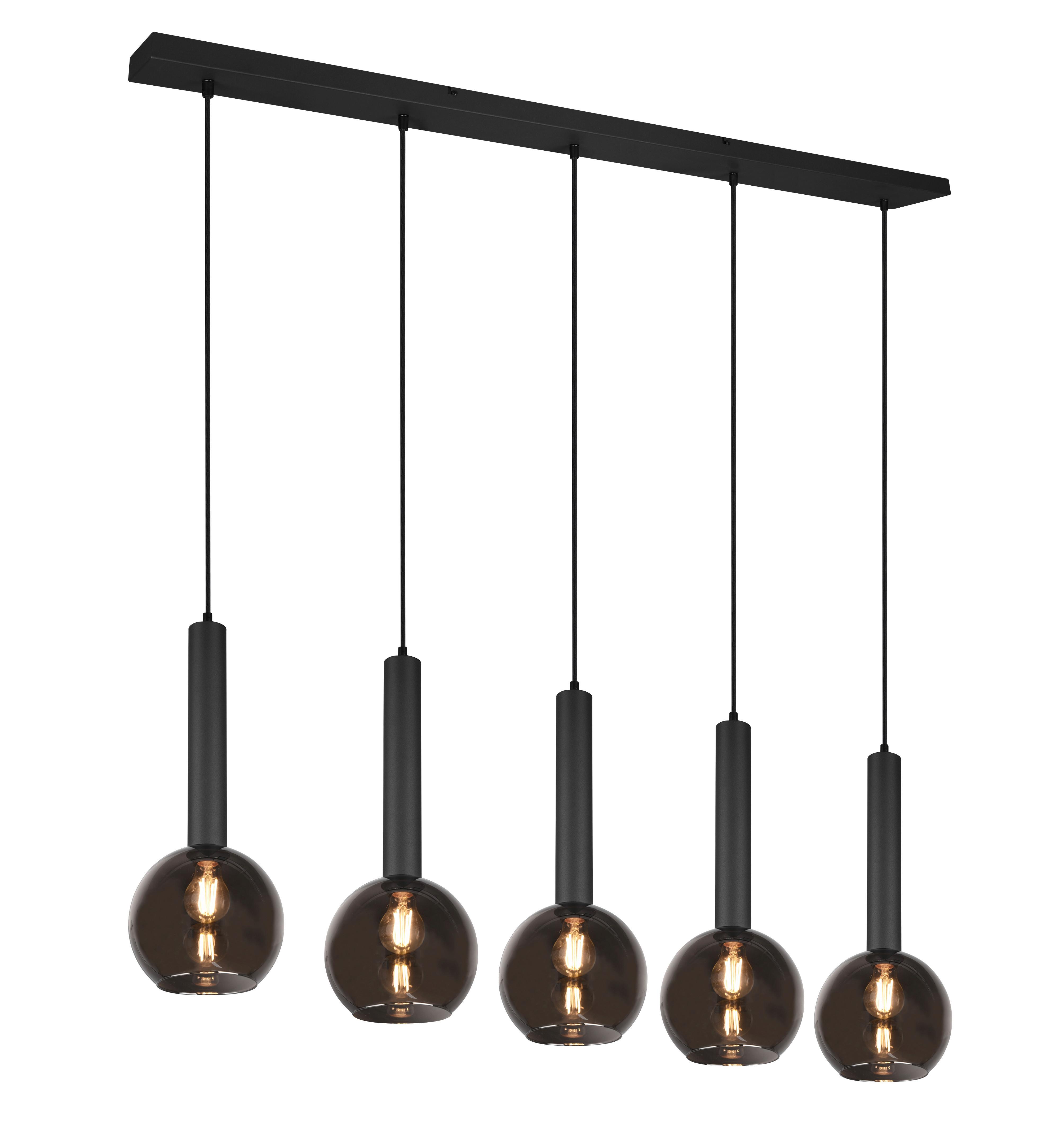 LAMPA WISZĄCA X30115032 HELSINGBORG - czarny, Trend, metal/szkło (115cm) - Dieter Knoll