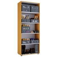 SCHUHSCHRANK VANDOL I 5 OT - Buchefarben/Schwarz, Design, Holzwerkstoff/Kunststoff (71/180/37cm) - MID.YOU