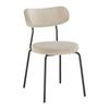 CHAISE LEA - Beige/noir, MODERN, métal/textile (51/82/63cm) - Bessagi Home