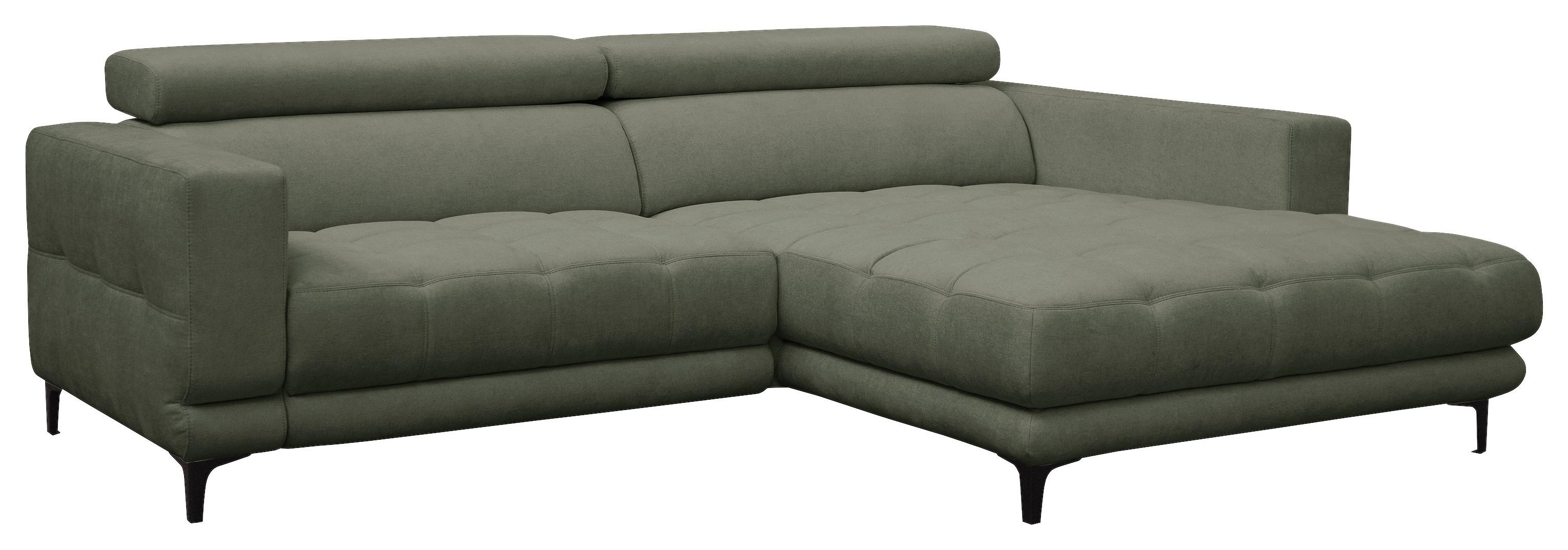 Sarokkanapé Aspen - zöld, Konventionell, faalapú anyag/textil (264/192cm)