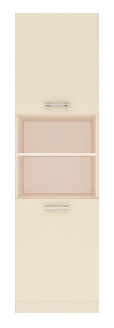 Magasszekrény Ella - krómszínű/krémszínű, Modern, faalapú anyag/fém (60/217/59cm)