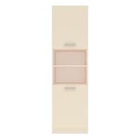 Magasszekrény Ella - krómszínű/krémszínű, Modern, faalapú anyag/fém (60/217/59cm)