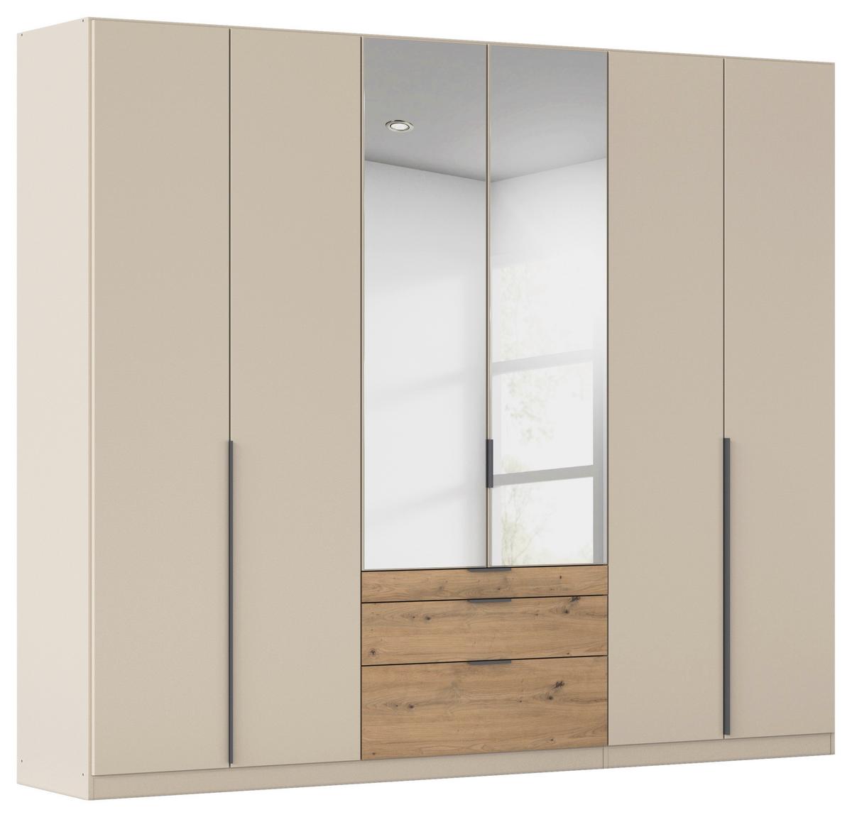 DULAP USI ROTATIVE ALABAMA - argintiu/culoare lemn stejar, Modern, material pe bază de lemn (271/229/54cm) - Modern Living