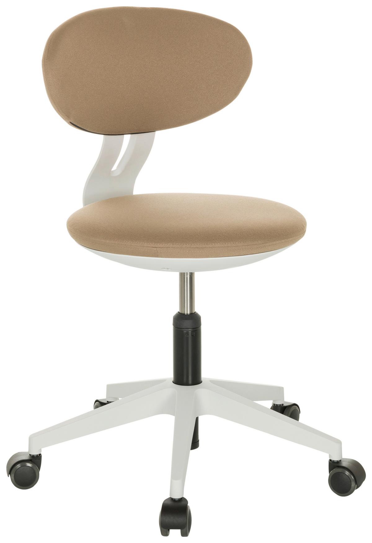 Jugenddrehstuhl Minimovo ca.42x66-87x52cm Beige - Beige/Weiß, Basics, Kunststoff/Textil (42/66-87/52cm) - MID.YOU