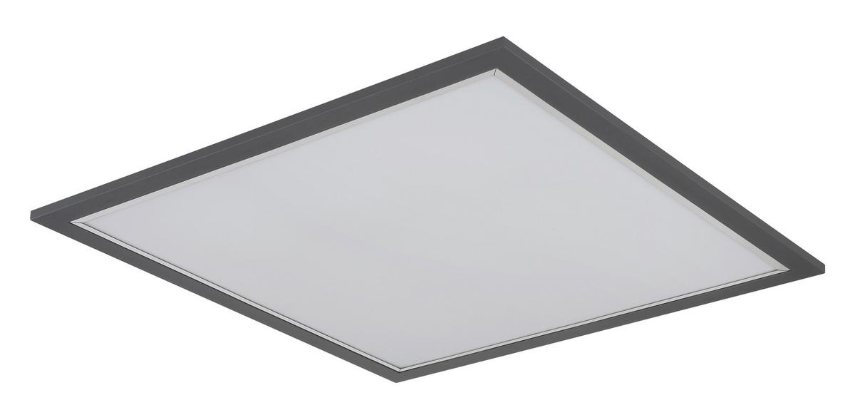 LED-DECKENLEUCHTE 41582D2 - Chromfarben/Weiss, Konventionell, Kunststoff/Metall (44,5/44,5/6cm) - Globo
