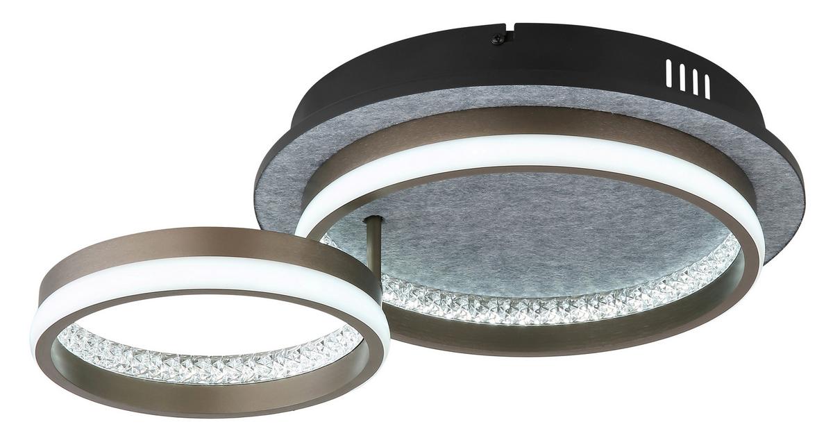 LED-DECKENLEUCHTE 67179D1 DELLA - Klar/Weiss, Design, Kunststoff/Metall (47,2/34/14cm) - Globo