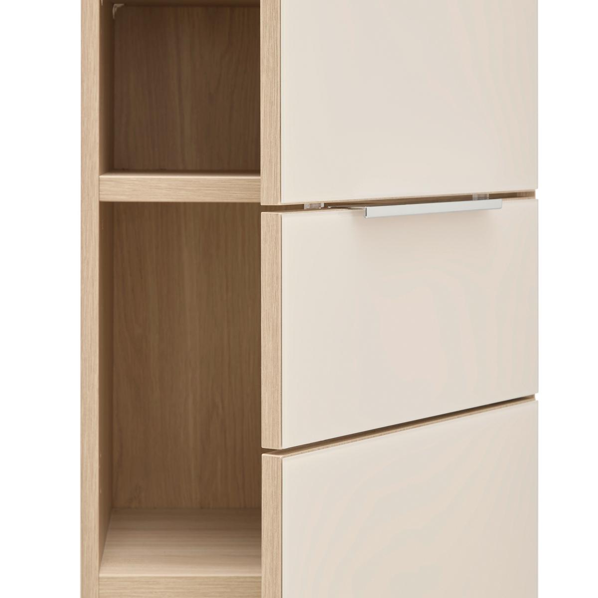 Schranksystem Siena Kaschmir/Eichefarben - Kaschmir/Chromfarben, MODERN, Holzwerkstoff/Metall (40/198/38cm) - Mömax