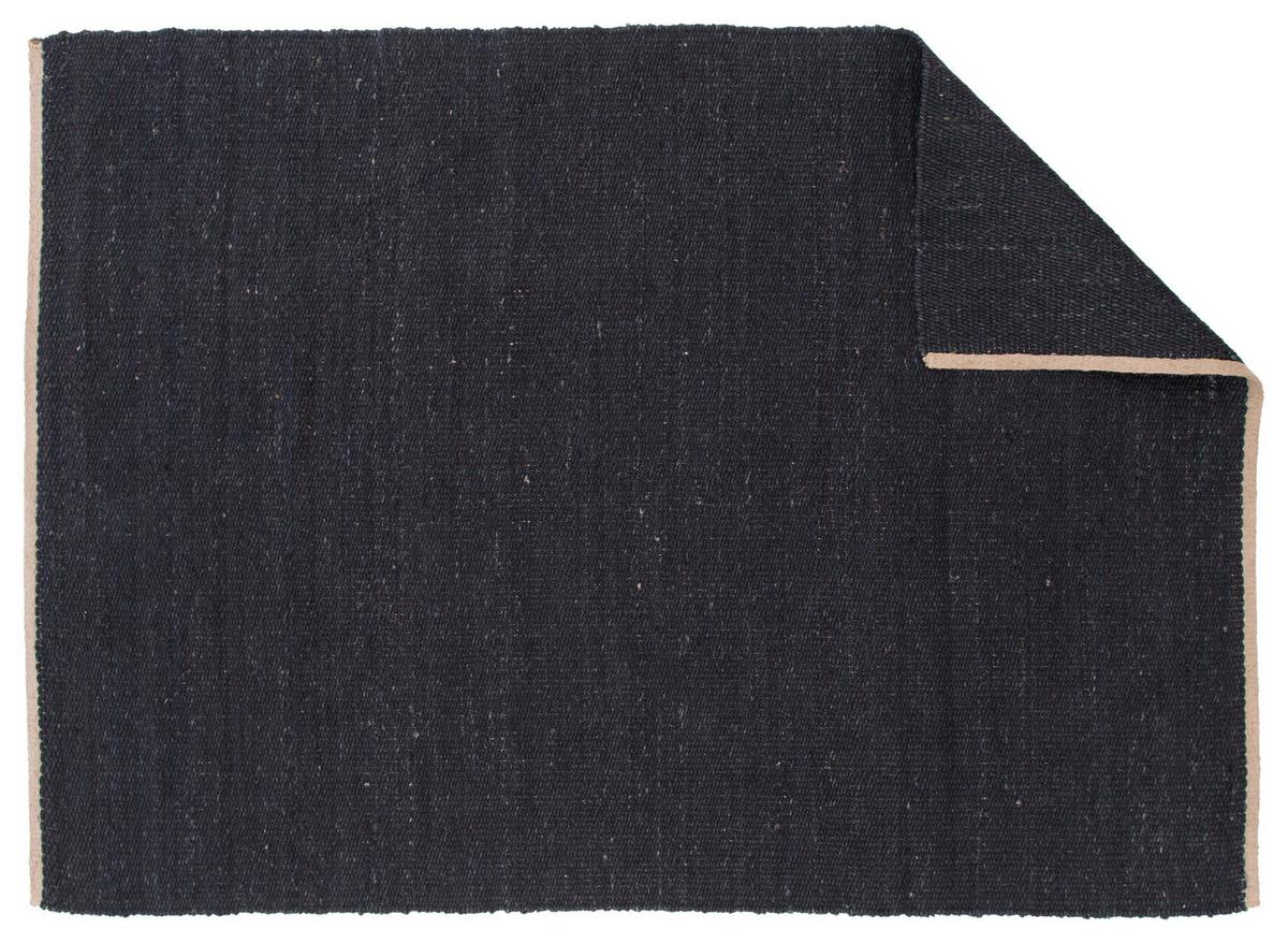 FLACHWEBETEPPICH KALI - Schwarz, LIFESTYLE, Textil (170/240cm) - P & B