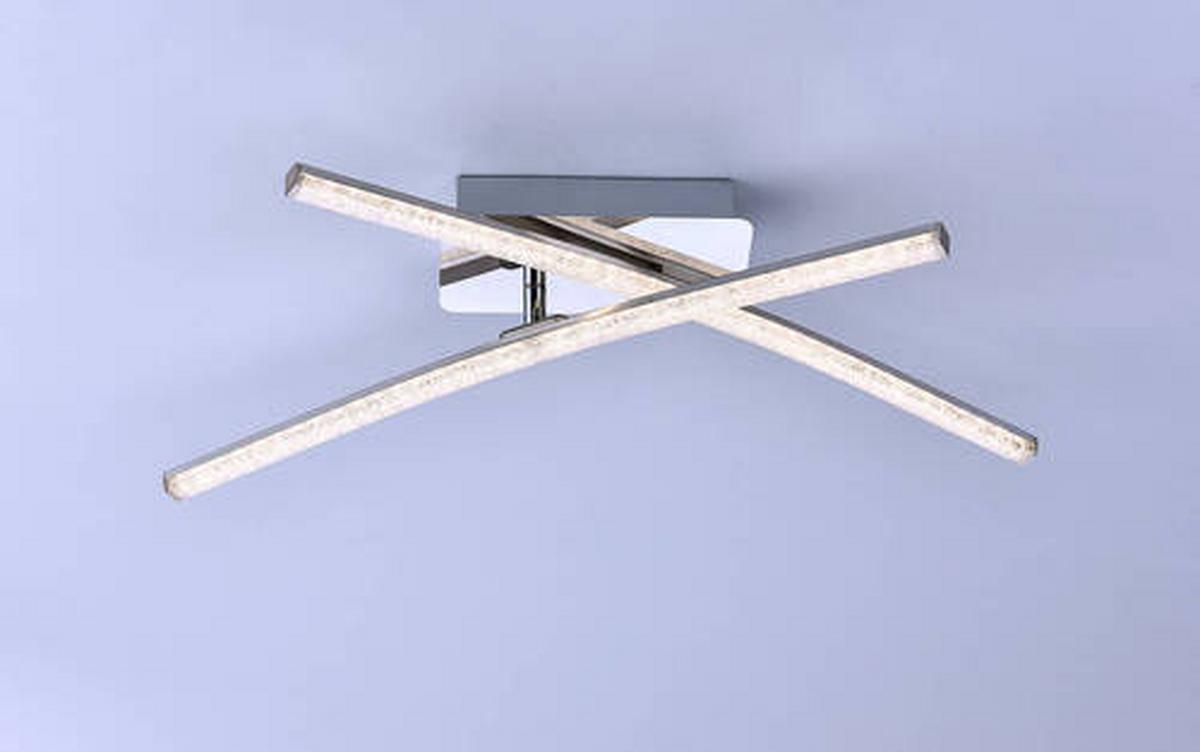 LED-Deckenleuchte Simon max. 10 Watt - Chromfarben, Design, Metall (58/51/10cm) - Just Light