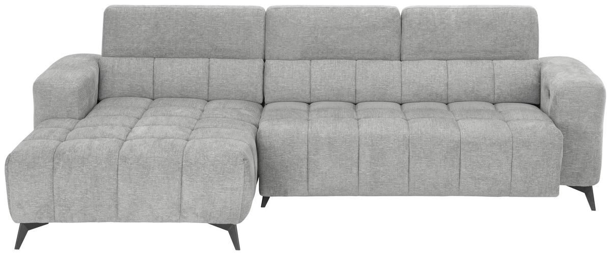 Wohnlandschaft Melbourne Grau - Schwarz/Grau, Modern, Holz/Textil (182/285cm) - Mömax