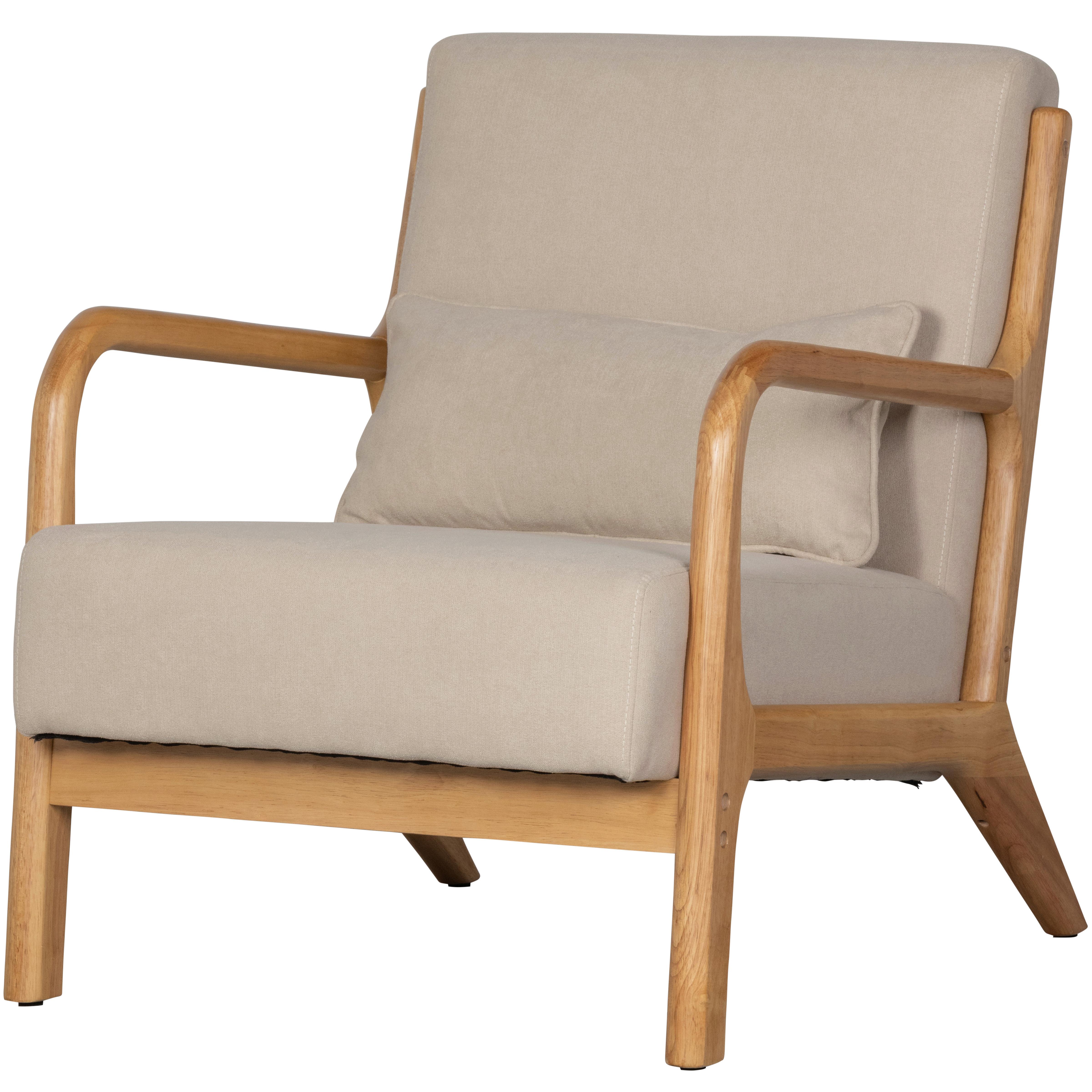 SESSEL Mark Naturfarben B: 67cm - Naturfarben, Design, Holz/Textil (67/75/82cm) - Livetastic
