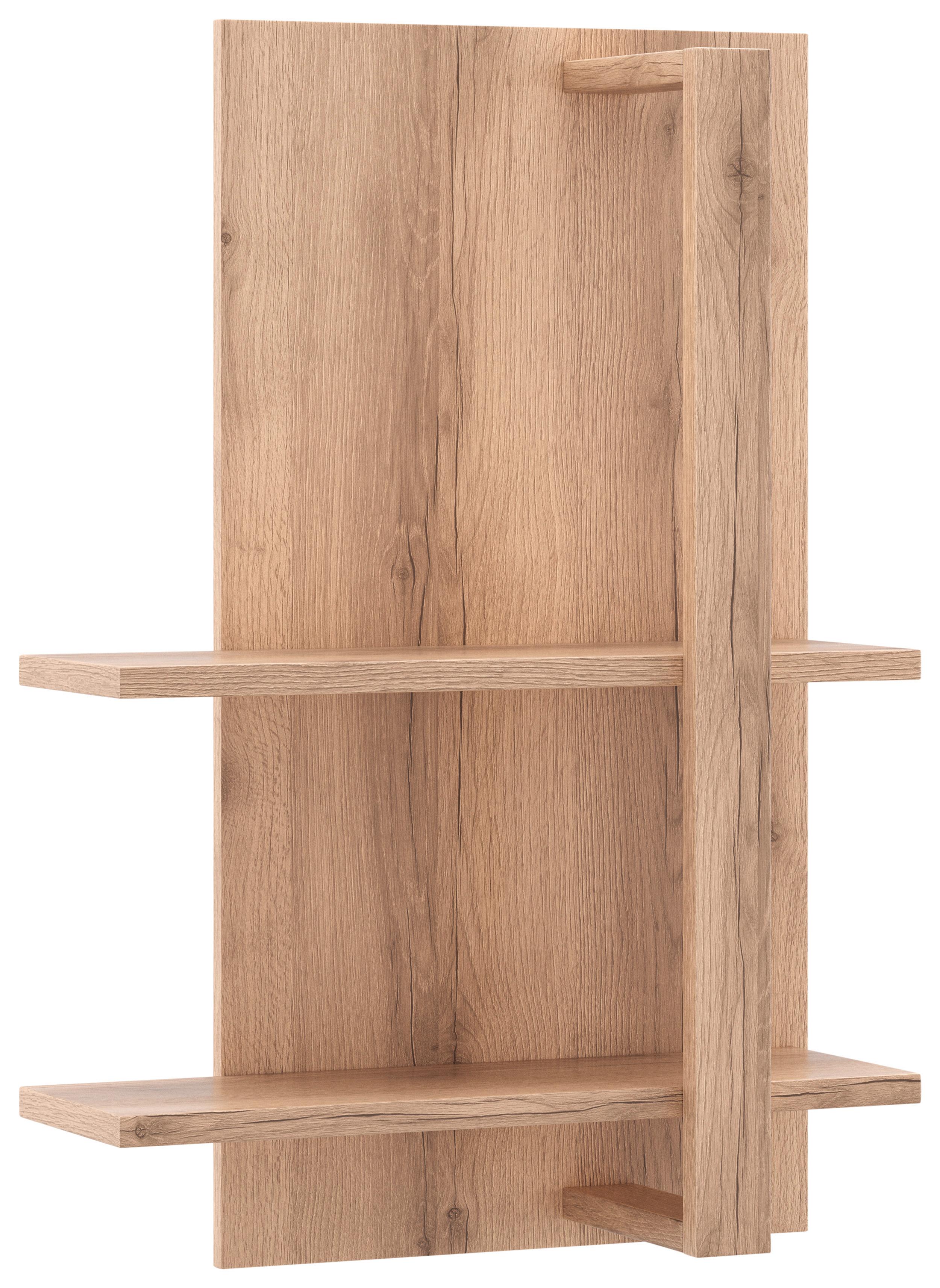 Stenski Regal Vancouver, Barva Hrasta - barve hrasta, Moderno, leseni material (67/96/25cm) - Mömax