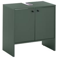 SZAFKA POD UMYWALKĘ KAIRO - czarny/oliwkowa zieleń, Modern, materiał drewnopochodny/tworzywo sztuczne (60/60/35cm) - MID.YOU