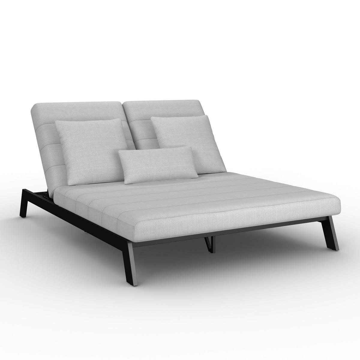 Vrtni Ležalnik Nouri, Svetlo Siva - svetlo siva, Moderno, kovina/tekstil (203/38/143cm) - Bessagi Garden