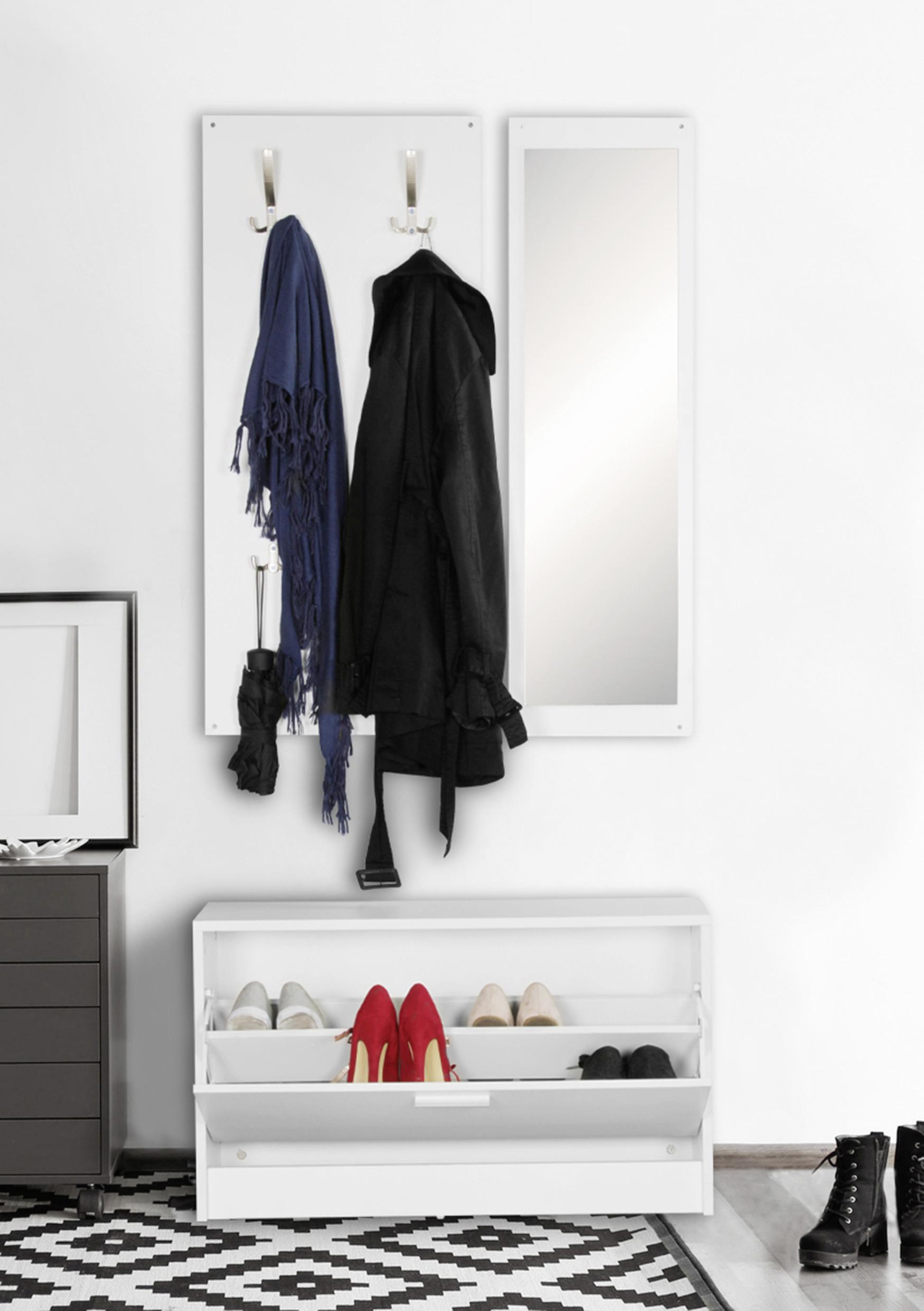 Wandgarderobe "Jana", weiss - KONVENTIONELL, Holzwerkstoff (80/147/27cm) - MID.YOU